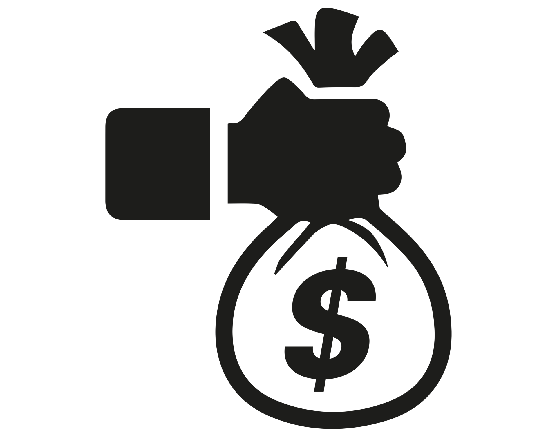 holding money bag icon on transparent background free png